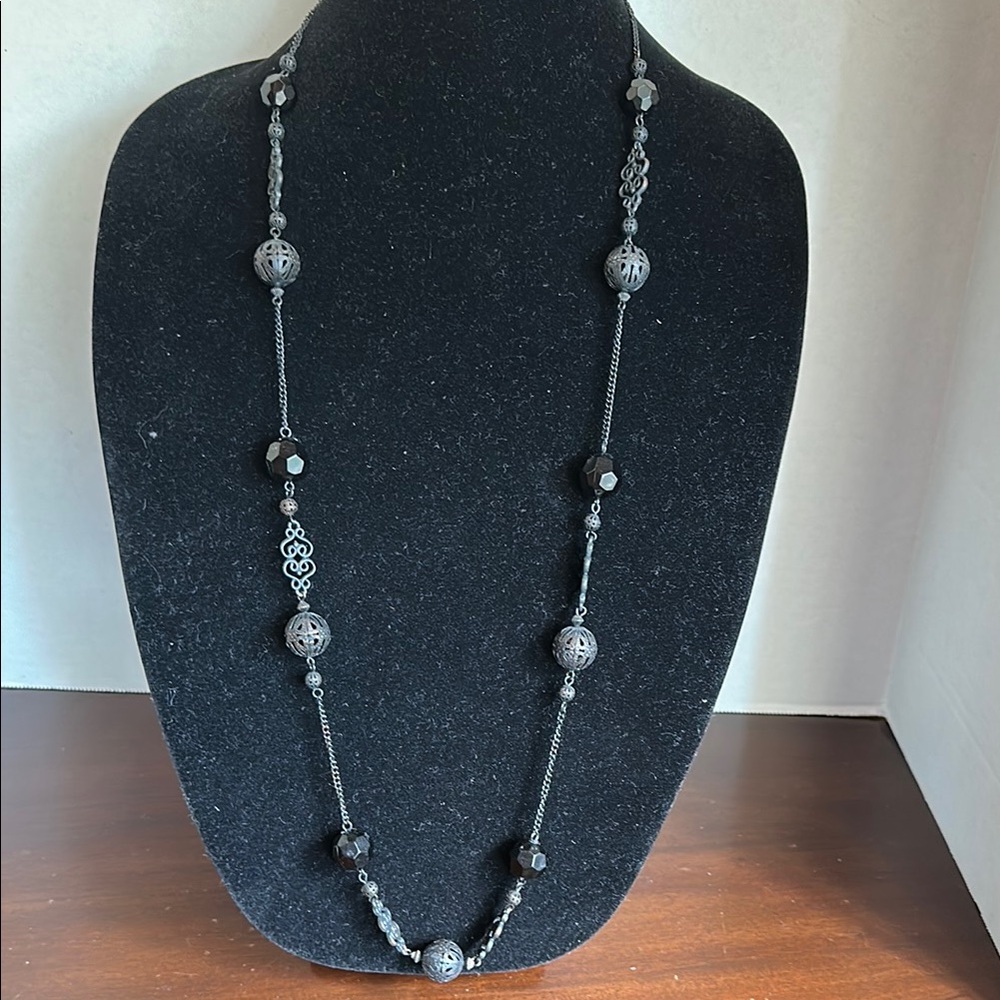 Express Black and Silver Statement Necklace